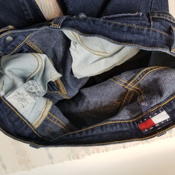 TOMMY JEANS Midrise Straight Leg Dark Wash A7-0200 - Picture 2 of 4